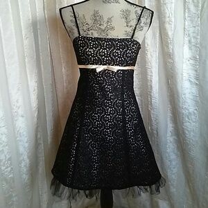 Candies Lace Overlay Party Dress